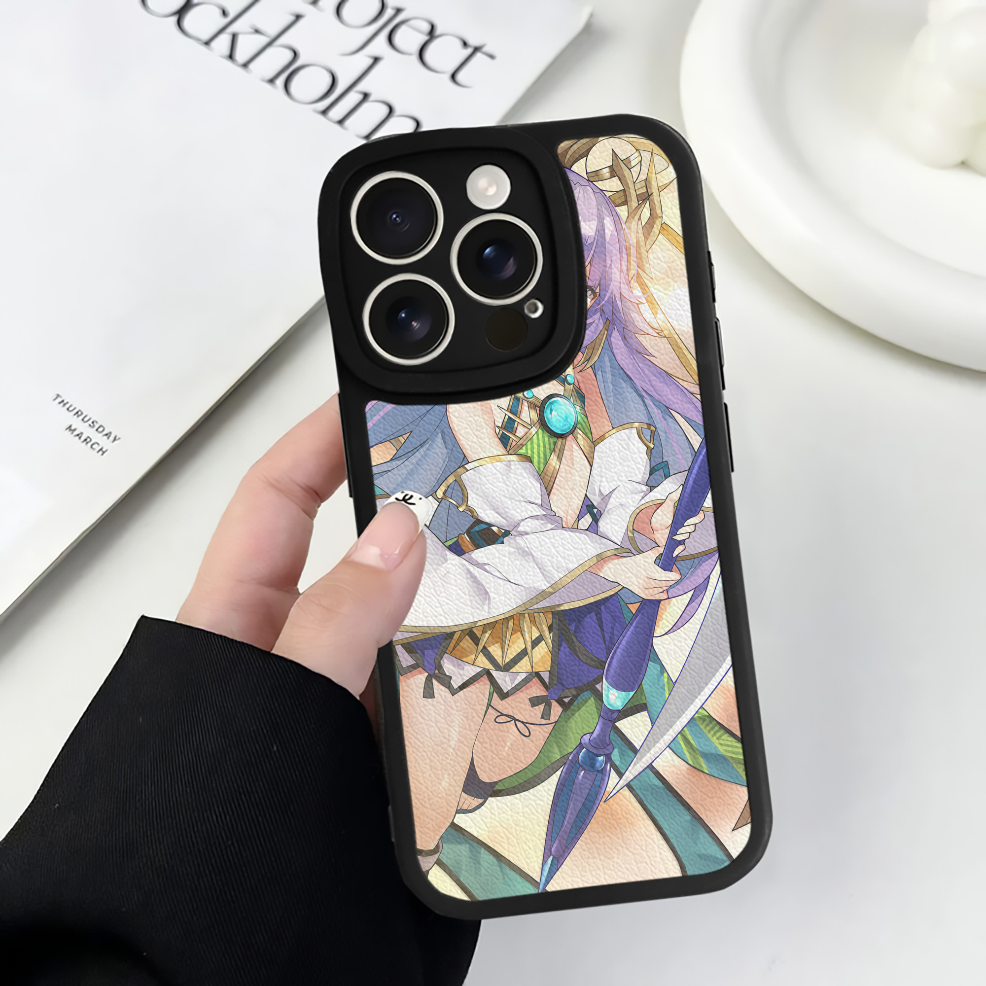 （画像用） 遊☆戯☆王 Yu-Gi-Oh! 【iPhone 16シリーズ対応】シリコンスマホケース（レザー調） 材質：シリコン